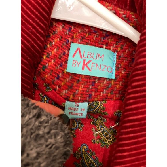 SOLD (VINTAGE) Album by Kenzo 90's Velvet Neck Oversized Jacket (S) - Picture 8 of 8